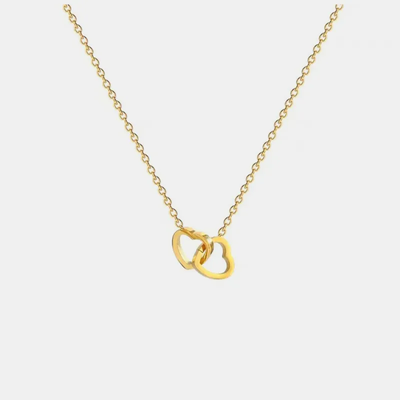 Alloy Double Heart Necklace sold by Charming Charlie