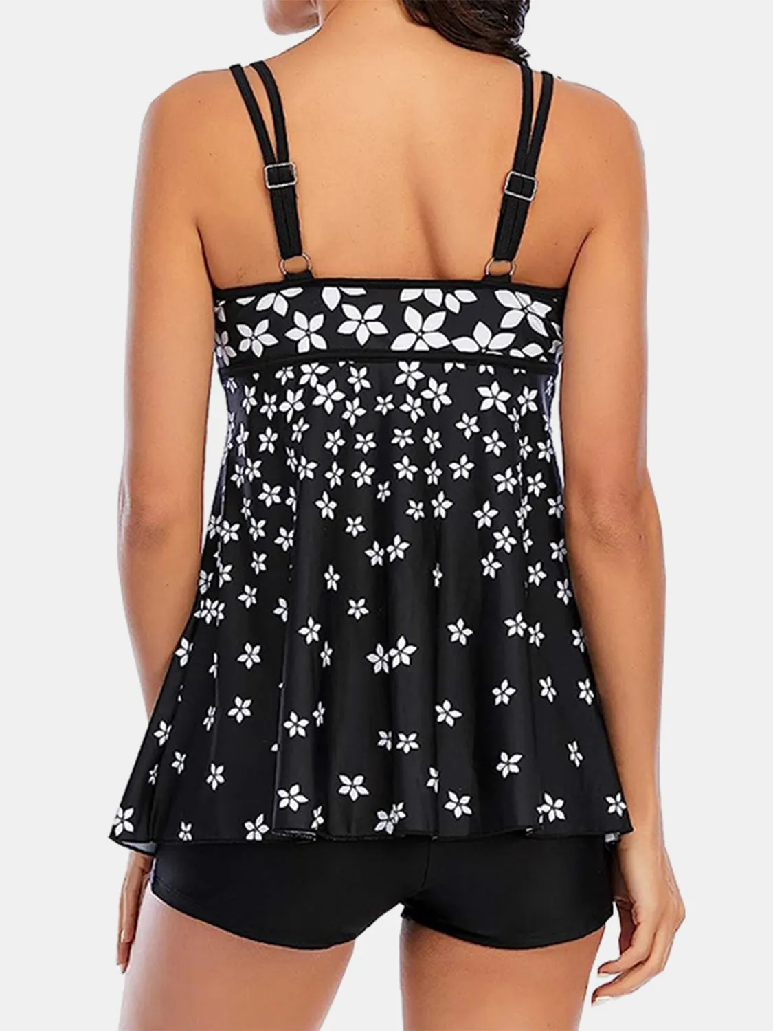 Printed Scoop Neck Two-Piece Swim Set sold by Charming Charlie product image thumbnail 2