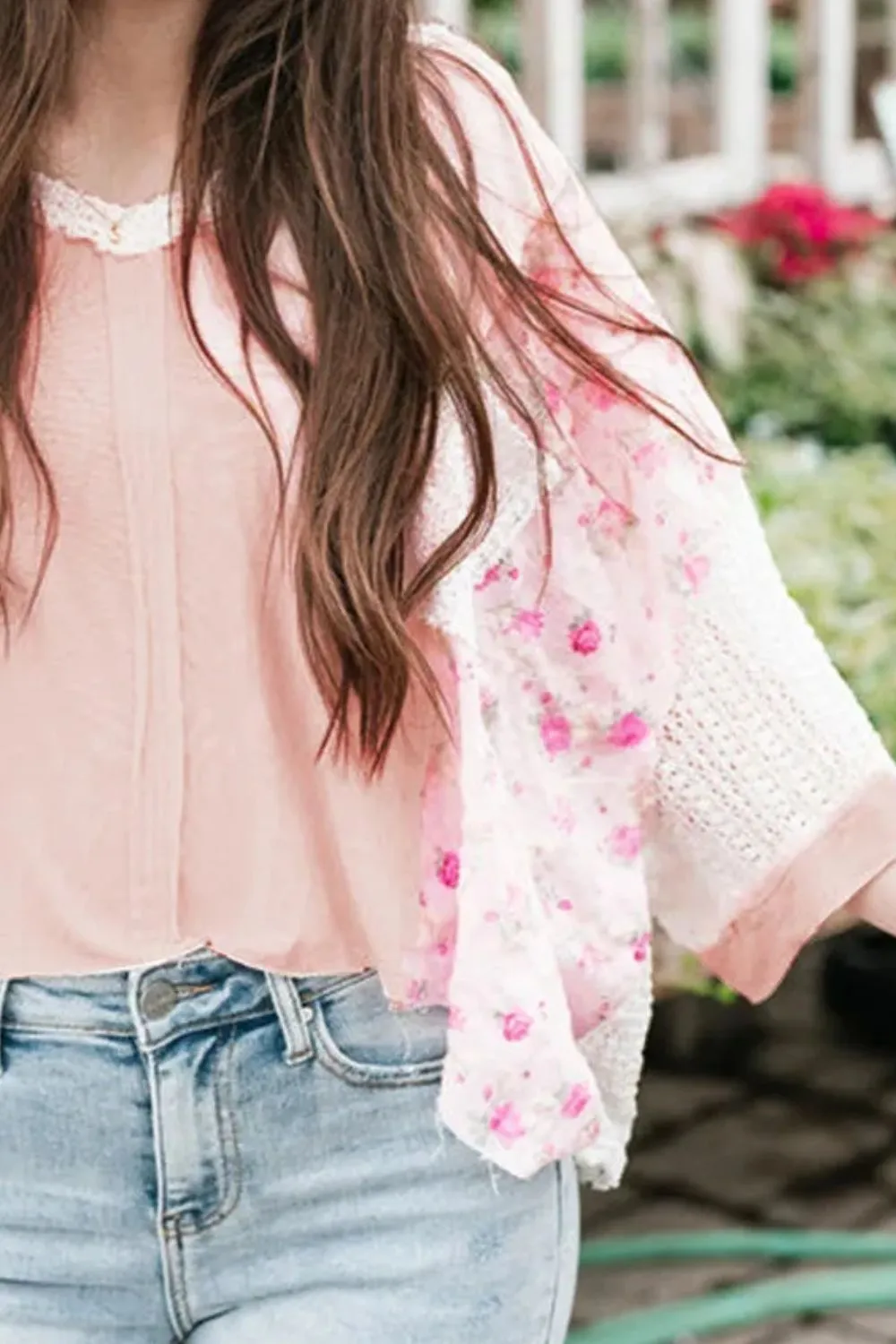 V-Neck Three-Quarter Sleeve Blouse sold by Charming Charlie product image thumbnail 3