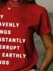 Full Size Letter Graphic Round Neck Short Sleeve T-Shirt sold by Charming Charlie