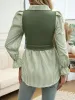 Faux Layered Striped Collared Neck Long Sleeve Shirt sold by Charming Charlie