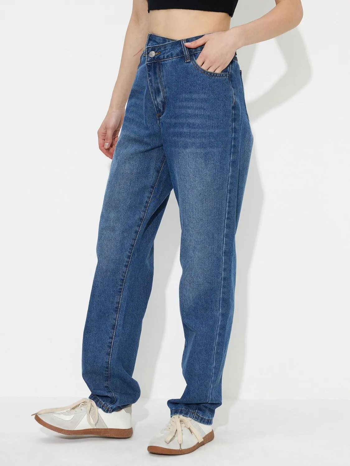 Asymmetric Waist Jeans with Pockets sold by Charming Charlie product image thumbnail 3