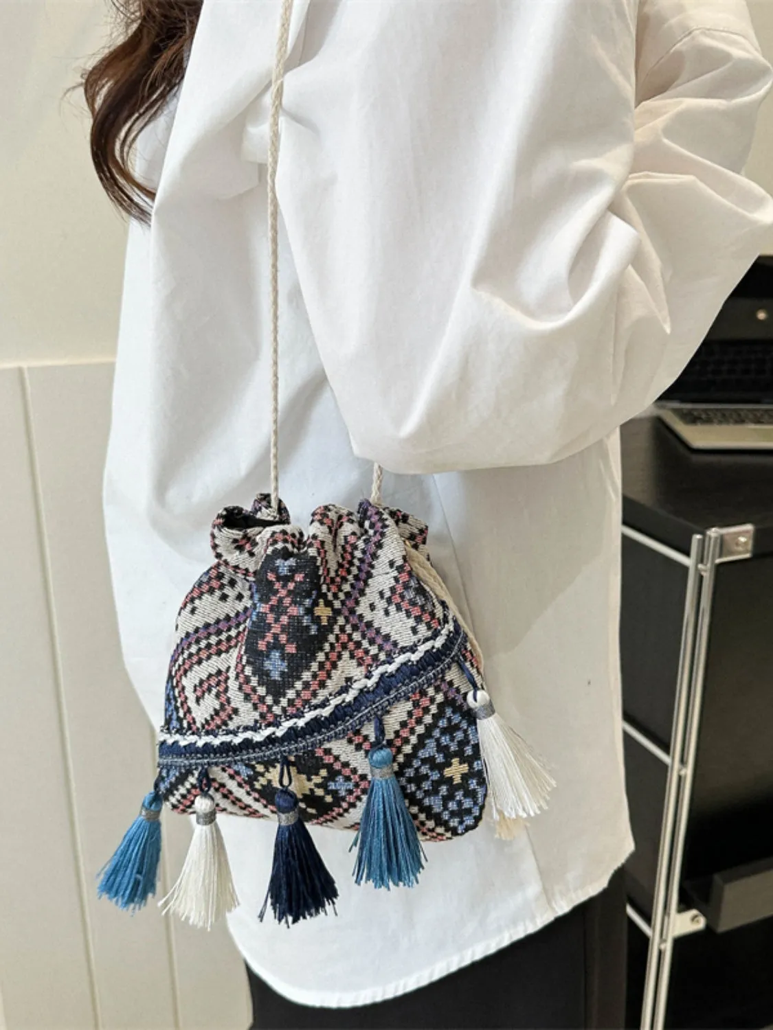 Tassel Spaghetti Strap Shoulder Bag sold by Charming Charlie product image thumbnail 5