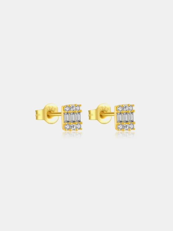 925 Sterling Silver Zircon Stud Earrings sold by Charming Charlie