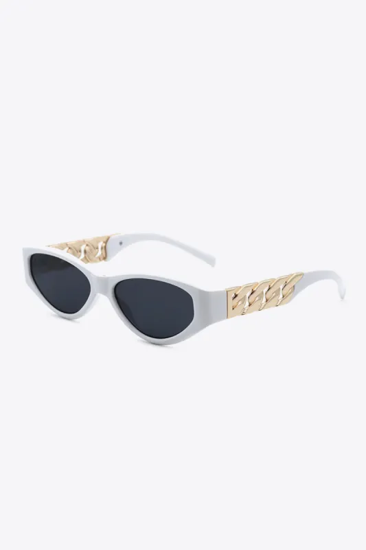 Chain Detail Temple Cat Eye Sunglasses sold by Charming Charlie