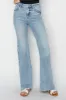 RISEN Full Size High Rise Raw Cut Hem Bootcut Jeans sold by Charming Charlie