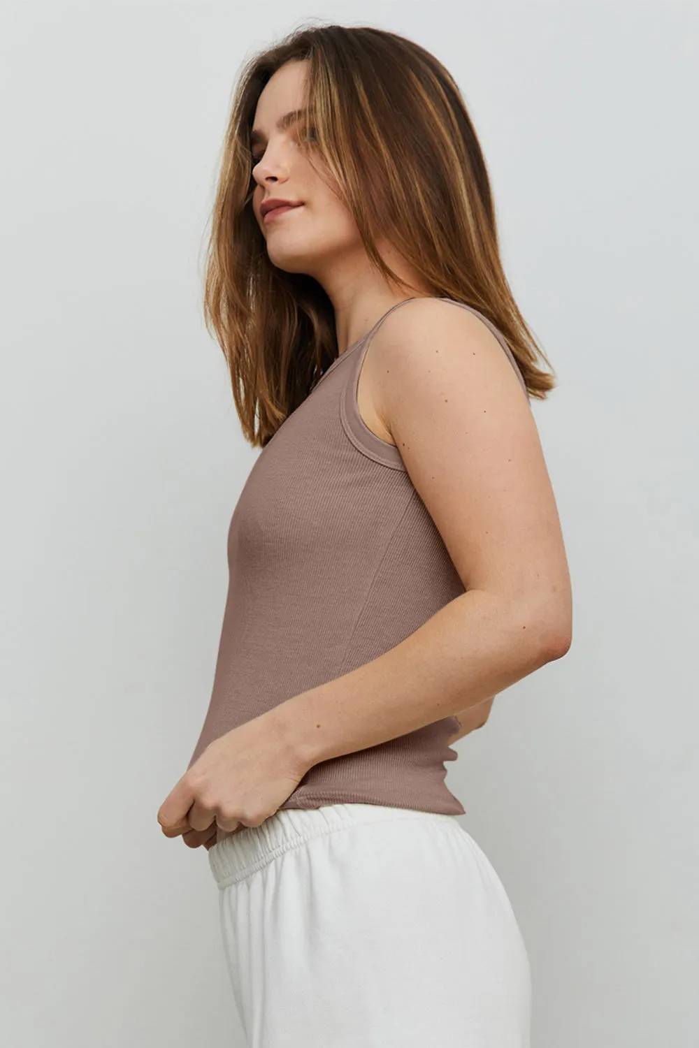 THE BLANK LAB Round Neck Ribbed Cropped Tank sold by Charming Charlie product image thumbnail 2
