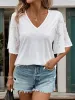 V-Neck Flutter Sleeve T-Shirt sold by Charming Charlie