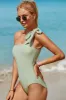 Tied One Shoulder One-Piece Swimwear sold by Charming Charlie
