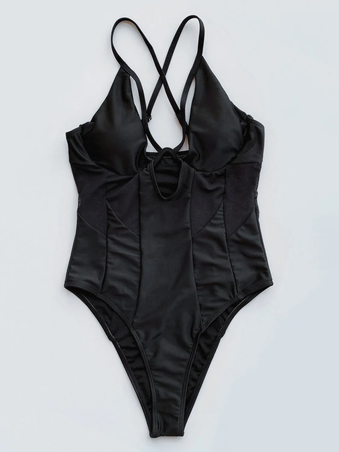 Cutout Crisscross Spaghetti Strap One-Piece Swimwear sold by Charming Charlie product image thumbnail 5
