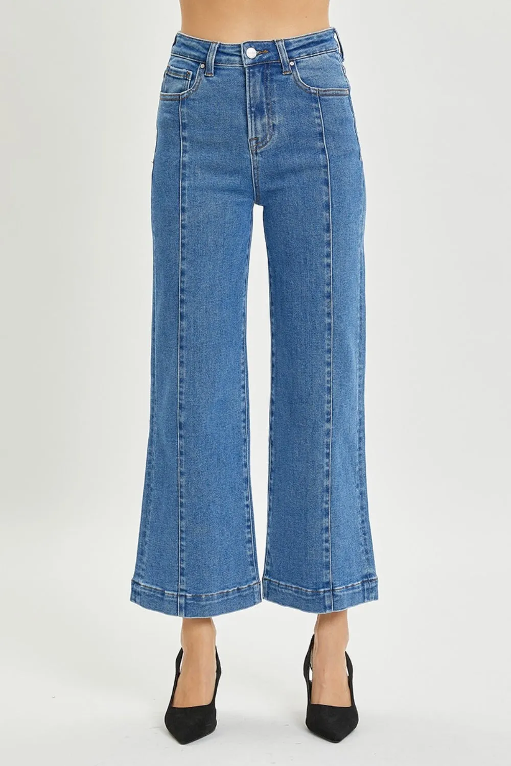Risen Full Size High Rise Wide Leg Jeans sold by Charming Charlie product image thumbnail 5
