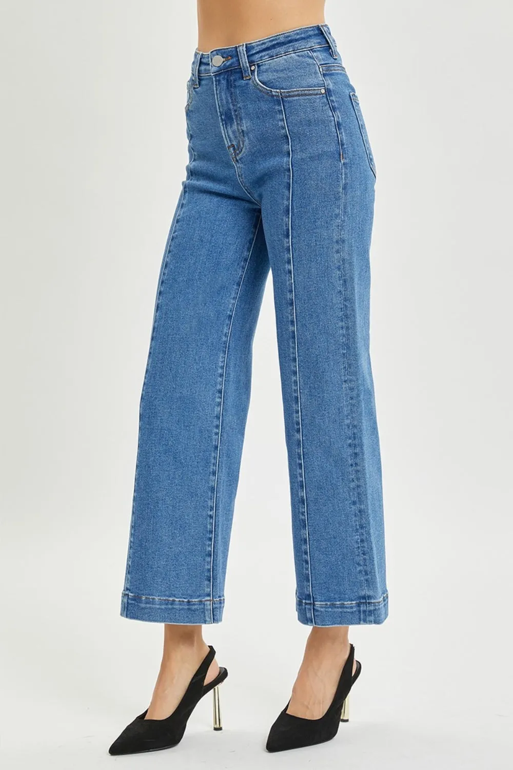 Risen Full Size High Rise Wide Leg Jeans sold by Charming Charlie product image thumbnail 3