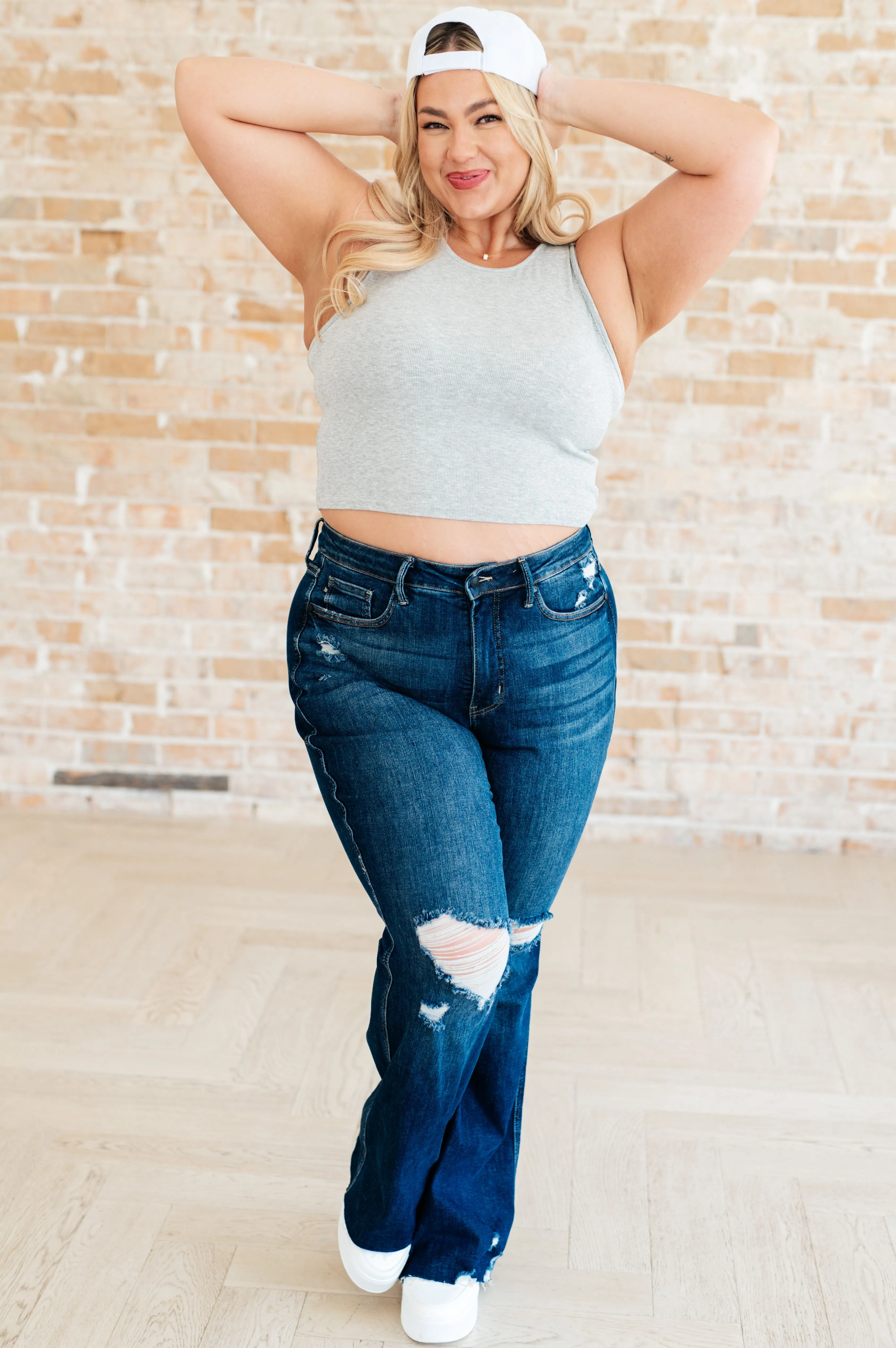 Cream of the Crop Rib Knit Tank Top in Grey sold by Charming Charlie product image thumbnail 4