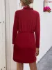 Drawstring Turtleneck Long Sleeve Mini Dress sold by Charming Charlie