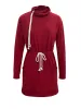 Drawstring Turtleneck Long Sleeve Mini Dress sold by Charming Charlie