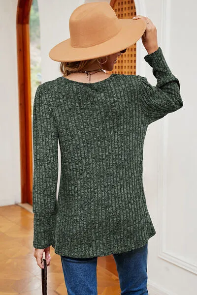 Decorative Button Square Neck T-Shirt sold by Charming Charlie product image thumbnail 3