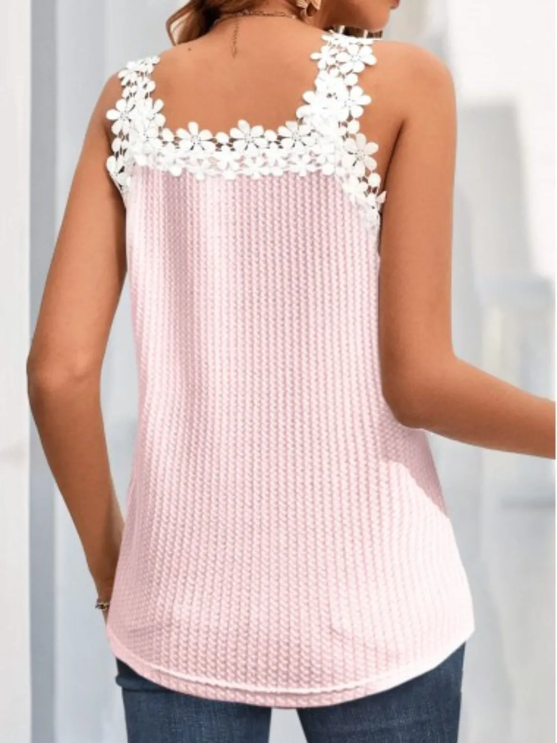 Lace Detail V-Neck Tank sold by Charming Charlie product image thumbnail 2