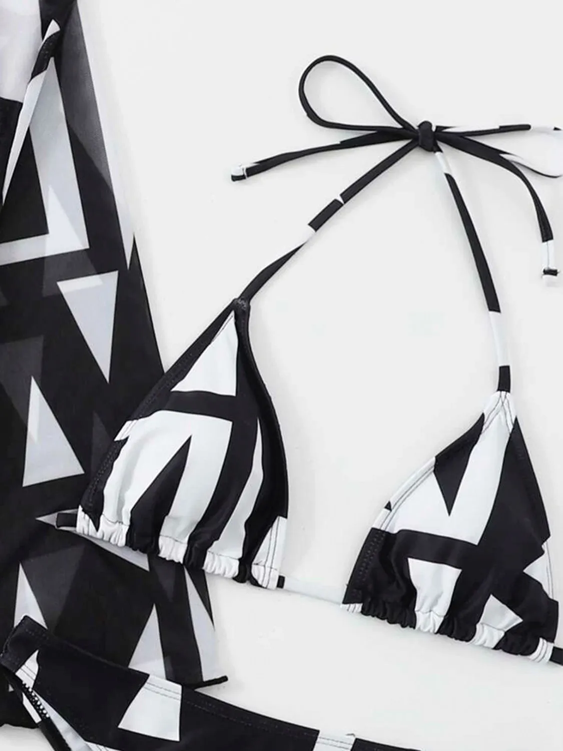 Printed Halter Neck Bikini and Cover Up Swim Set sold by Charming Charlie product image thumbnail 4