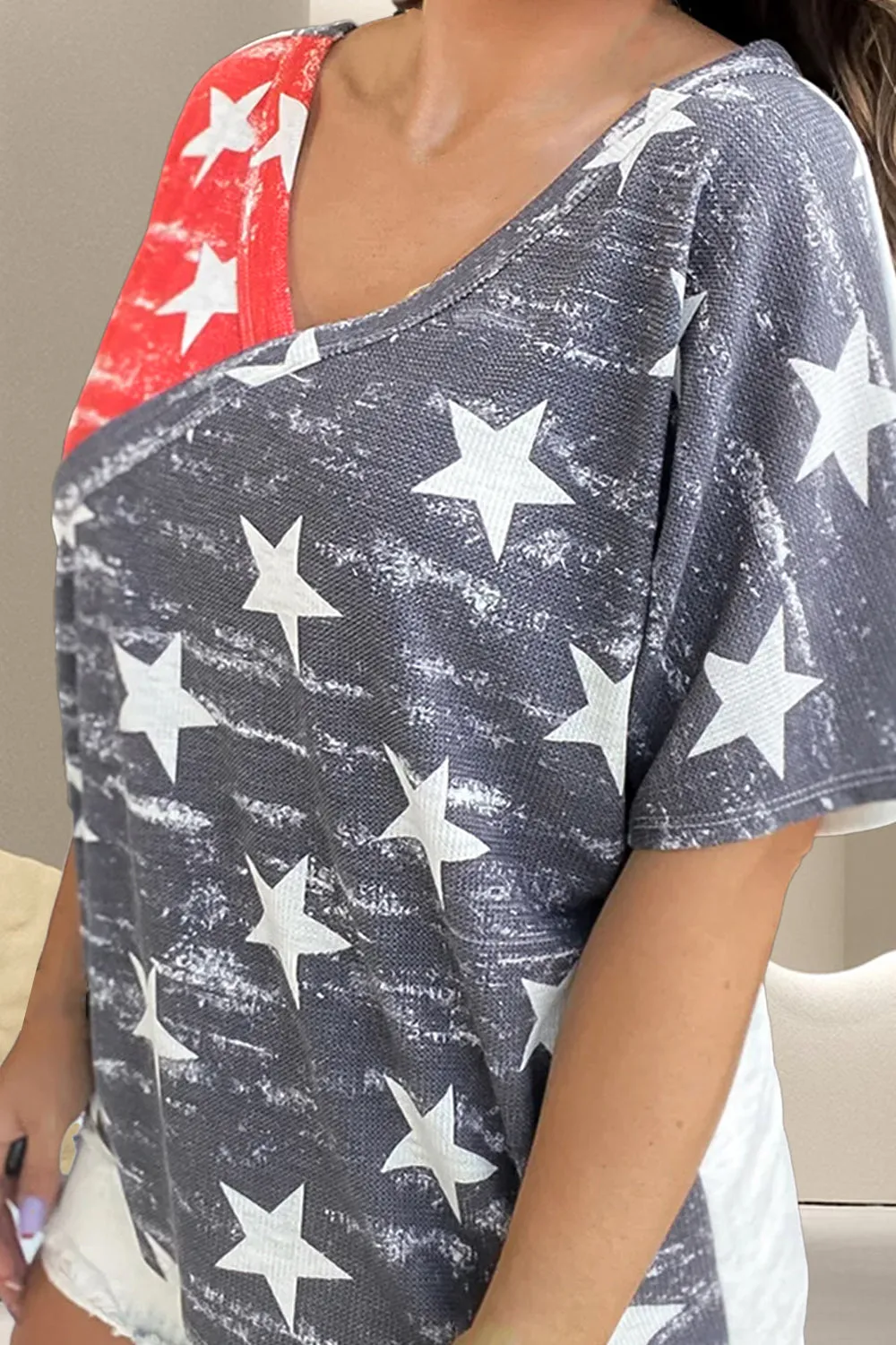 Star Surplice Short Sleeve T-Shirt sold by Charming Charlie product image thumbnail 2