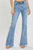 Risen Full Size High Rise Frayed Hem Flare Jeans sold by Charming Charlie