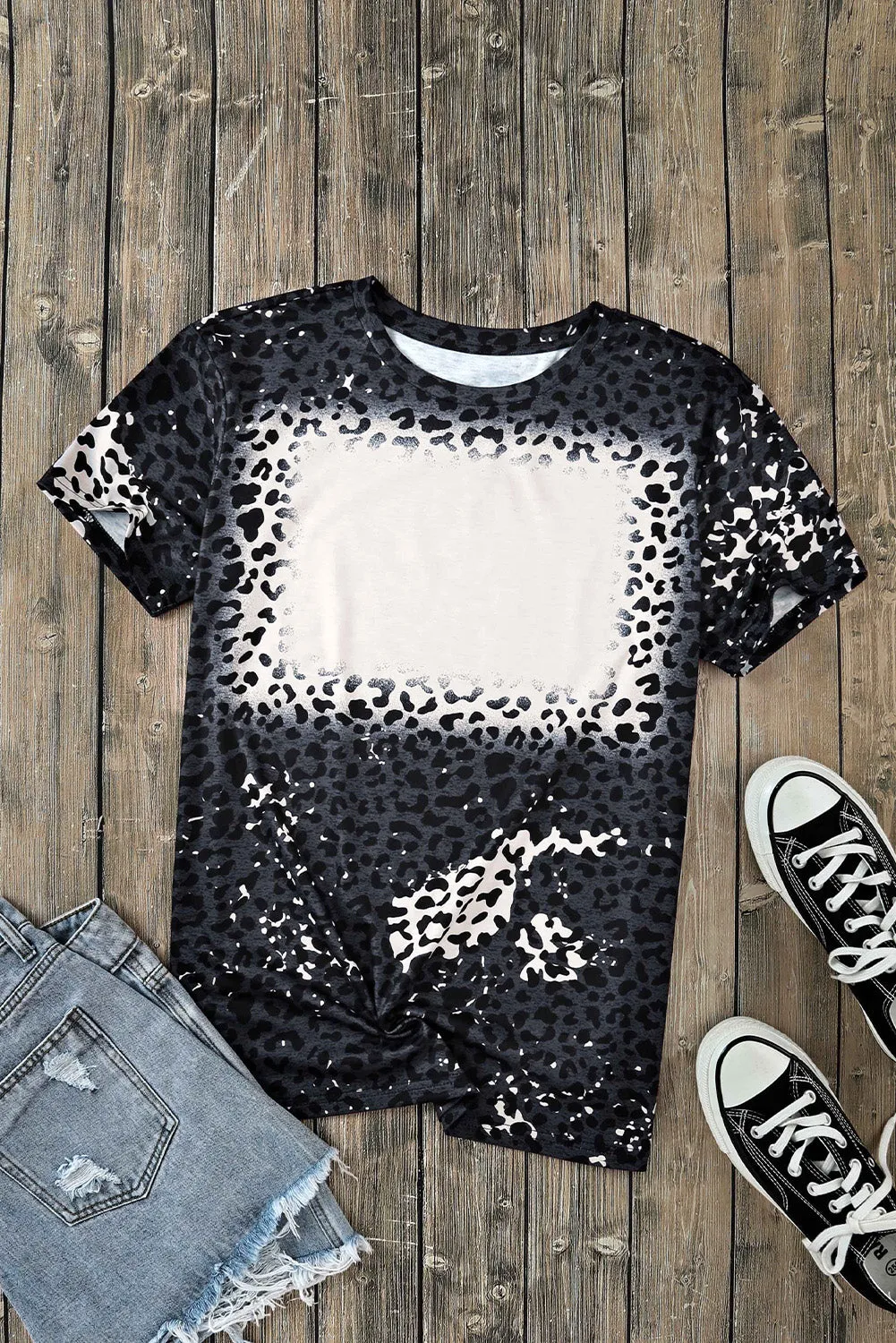 Leopard Round Neck Short Sleeve T-Shirt sold by Charming Charlie product image thumbnail 3