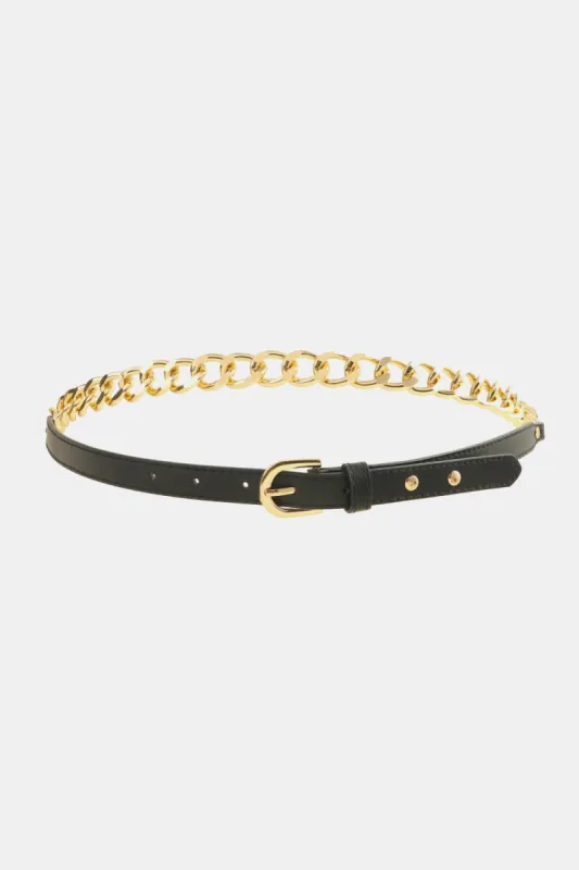 PU Leather Chain Belt sold by Charming Charlie