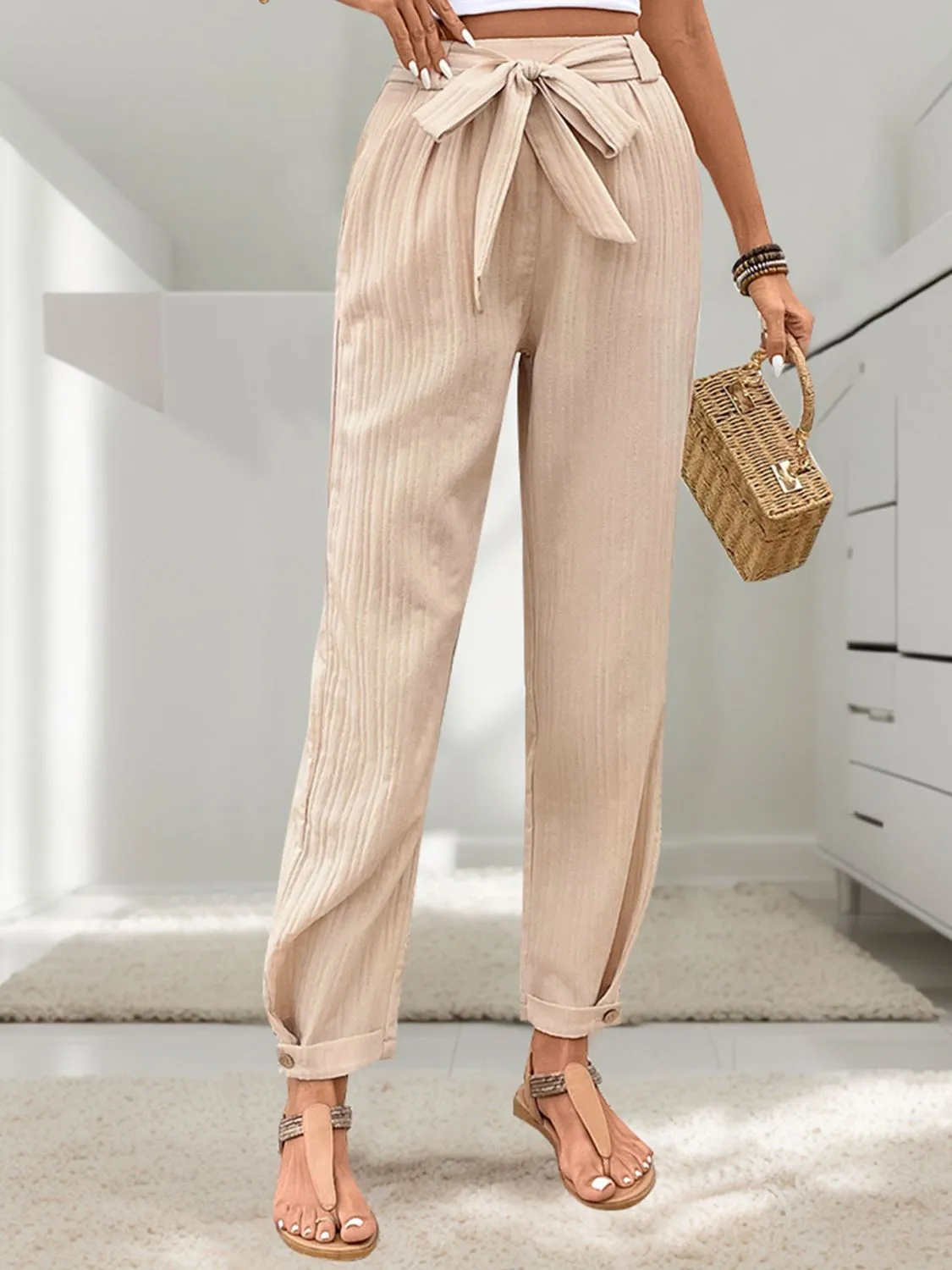 Tied High Waist Pants sold by Charming Charlie product image thumbnail 4