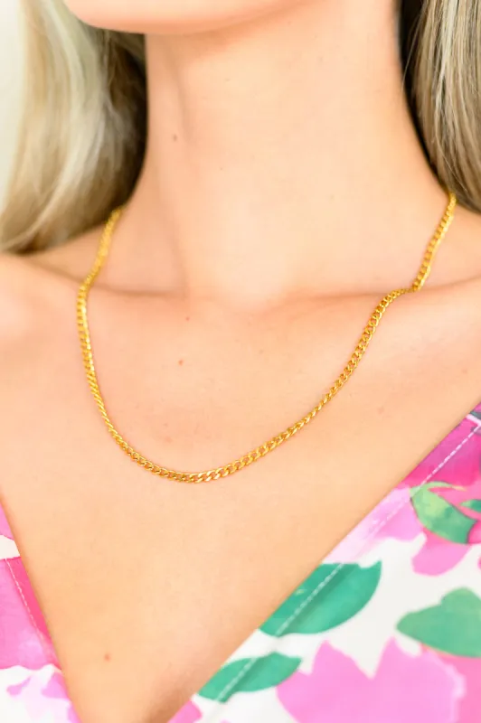 Eagerly Waiting Gold Plated Chain Necklace sold by Charming Charlie