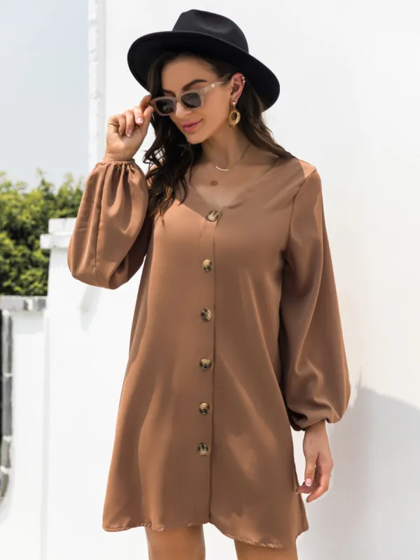 V-Neck Long Sleeve Mini Dress sold by Charming Charlie