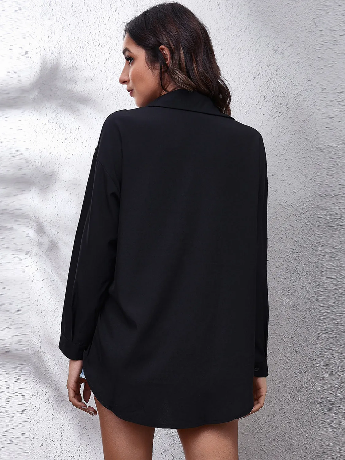 Printed Collared Neck Long Sleeve Shirt sold by Charming Charlie product image thumbnail 3