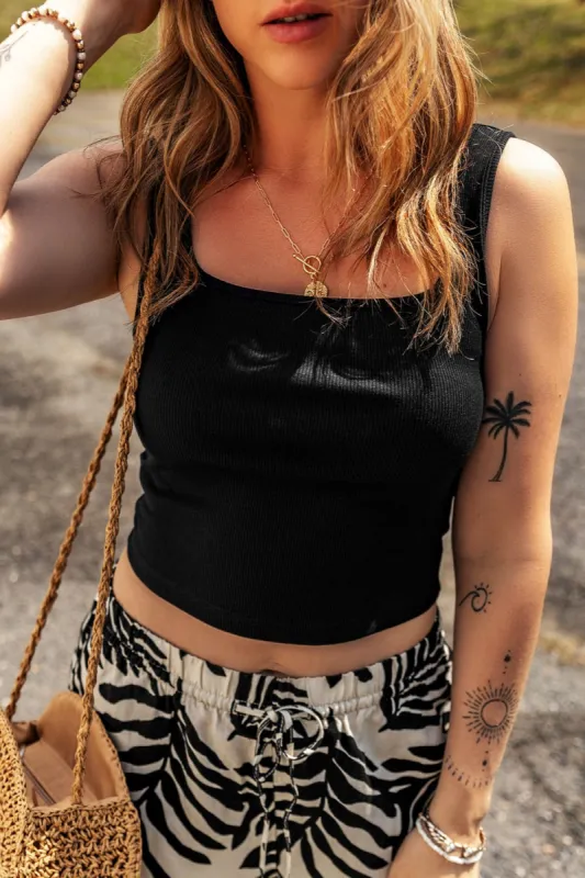 Square Neck Wide Strap Tank sold by Charming Charlie