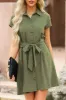 Tied Button Up Short Sleeve Dress sold by Charming Charlie