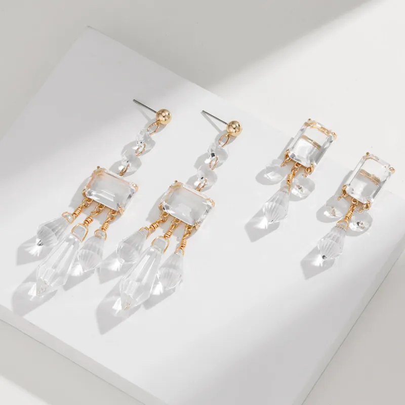 Alloy Glass Dangle Earrings sold by Charming Charlie