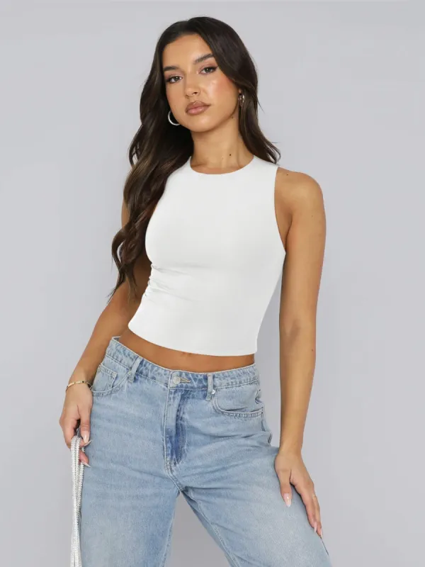Round Neck Cropped Tank sold by Charming Charlie