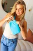 Aqua Blue Crossbody Belt Sling Bag sold by Charming Charlie