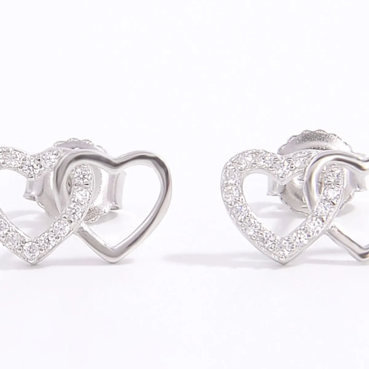 925 Sterling Silver Zircon Heart Earrings sold by Charming Charlie product image thumbnail 4