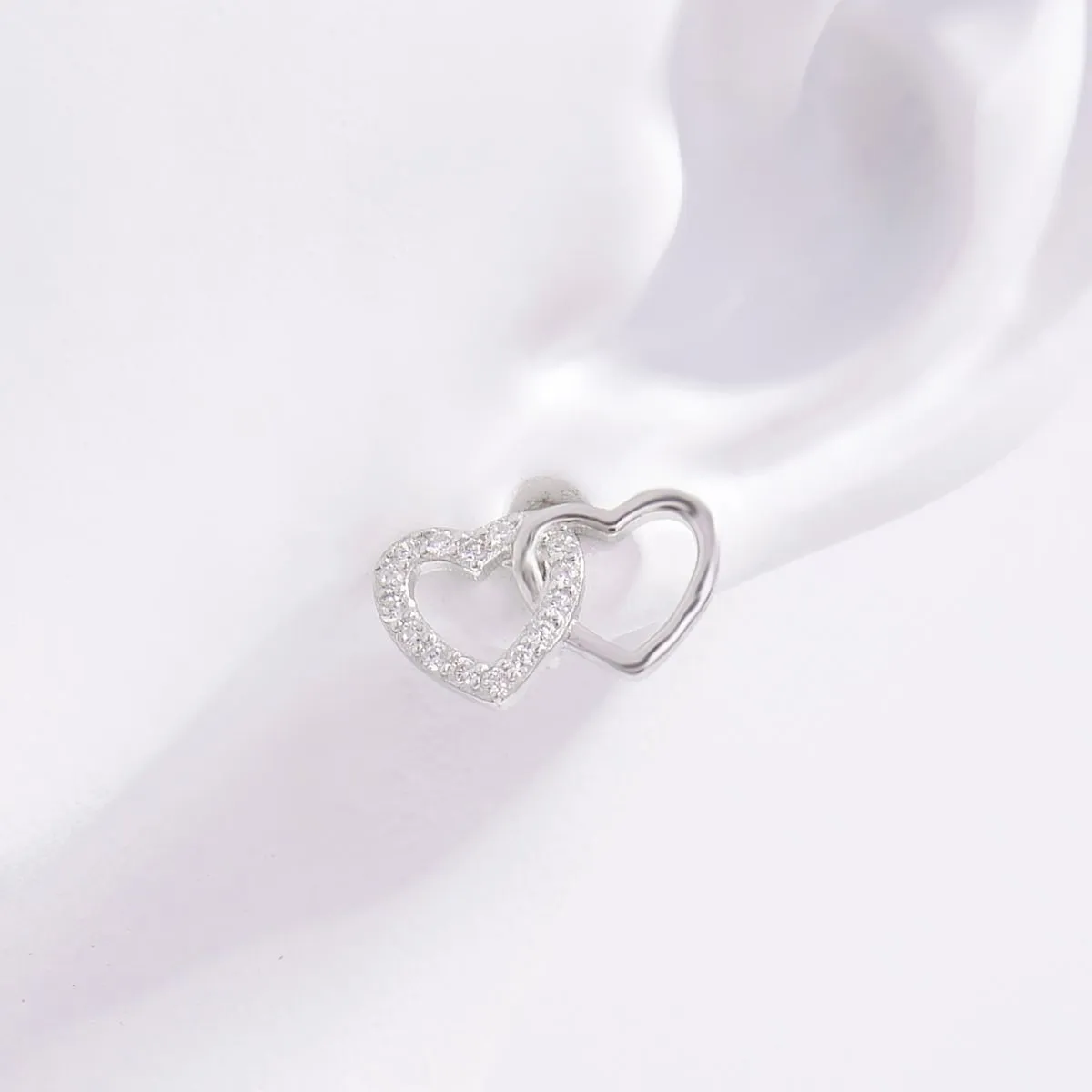 925 Sterling Silver Zircon Heart Earrings sold by Charming Charlie product image thumbnail 2