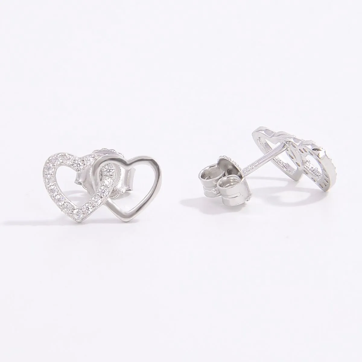 925 Sterling Silver Zircon Heart Earrings sold by Charming Charlie product image thumbnail 3