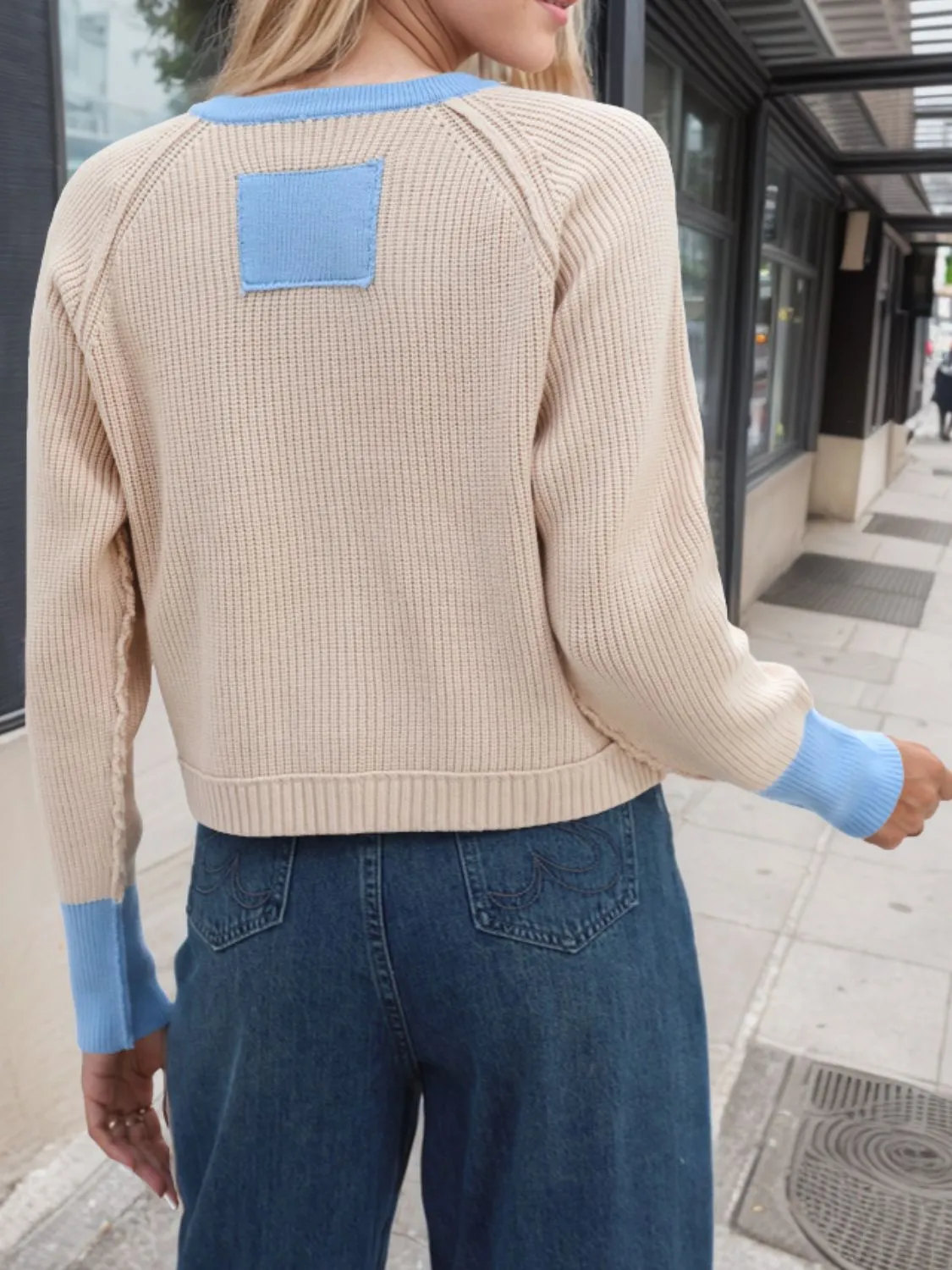 Contrast Button Up Long Sleeve Cardigan sold by Charming Charlie product image thumbnail 2