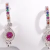 925 Sterling Silver Inlaid Zircon Earrings sold by Charming Charlie