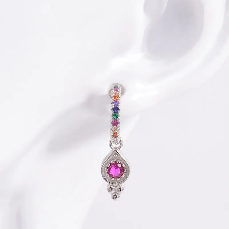 925 Sterling Silver Inlaid Zircon Earrings sold by Charming Charlie