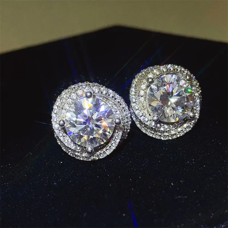 6 Carat Moissanite 925 Sterling Silver Earrings sold by Charming Charlie product image thumbnail 3
