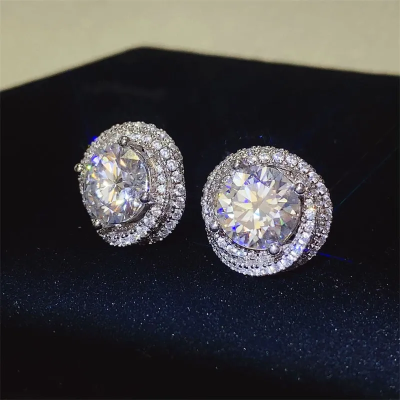 6 Carat Moissanite 925 Sterling Silver Earrings sold by Charming Charlie product image thumbnail 4