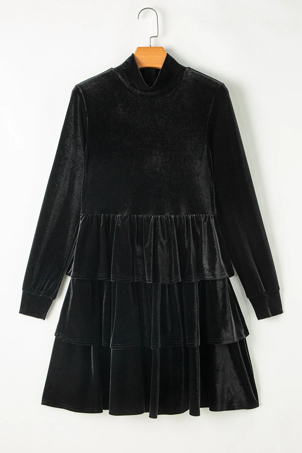 Ruffled Layered Long Sleeve Mini Dress sold by Charming Charlie product image thumbnail 2