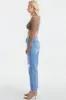 BAYEAS High Waist Distressed Cat's Whiskers Washed Straight Jeans sold by Charming Charlie