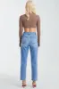 BAYEAS High Waist Distressed Cat's Whiskers Washed Straight Jeans sold by Charming Charlie