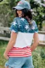 US Flag Round Neck Short Sleeve T-Shirt sold by Charming Charlie