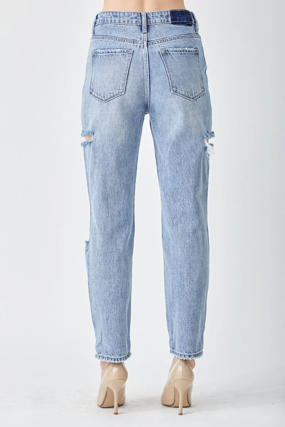 RISEN Distressed Slim Cropped Jeans sold by Charming Charlie product image thumbnail 2