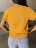 Full Size Letter Graphic Round Neck Short Sleeve T-Shirt sold by Charming Charlie