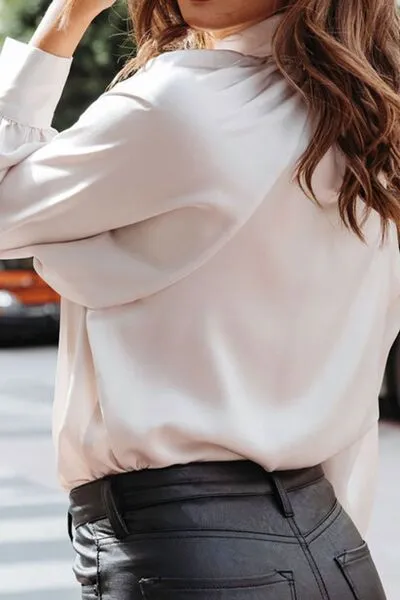 Cutout Mock Neck Long Sleeve Blouse sold by Charming Charlie product image thumbnail 3